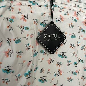 Zaful forever young midi white floral dress